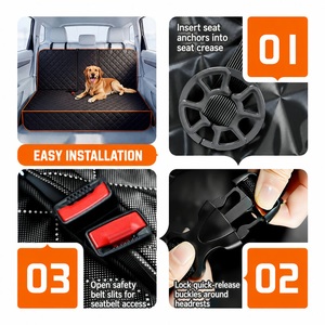 Housse <span class=keywords><strong>de</strong></span> siège avant imperméable TURUI pour animaux <span class=keywords><strong>de</strong></span> compagnie, antidérapante, en tissu Oxford, protection <span class=keywords><strong>de</strong></span> siège <span class=keywords><strong>de</strong></span> voiture pour chien, anti-rayures, coussin <span class=keywords><strong>de</strong></span> siège unique pour voiture SUV - Product Image 2