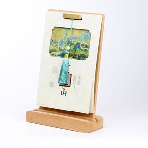 Base de madera maciza para calendario, soporte moderno y sencillo para escritorio de oficina, para calendarios, tarjetas de visita, menús - Product Image 2