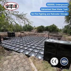 Réservoir d'<span class=keywords><strong>eau</strong></span> souterrain en acier galvanisé à chaud, garantie 1 an, durable et économique pour la lutte contre l'incendie et le stockage d'<span class=keywords><strong>eau</strong></span> <span class=keywords><strong>de</strong></span> <span class=keywords><strong>pluie</strong></span> - Product Image 1
