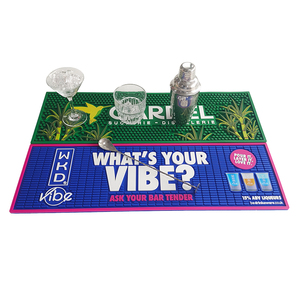 Personalized PVC <b>Silicone</b> Bar Runner Rubber Bar <b>Mat</b> Spill Proof Beer Drip Tray Pub Rail <b>Mat</b> Non Slip Service <b>Mat</b> Pad - Product Image 1