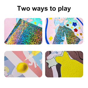 4In1戳艺术贴纸刮花画公主艺术水彩画创意儿童益智玩具布艺套装 - Product Image 4