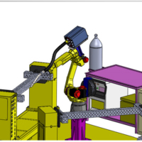 Robot de Soldadura Industrial de 6 Ejes, Posicionamiento Preciso del Brazo Mecánico, Soldadura de Alta Calidad, Costura de Soldadura Uniforme