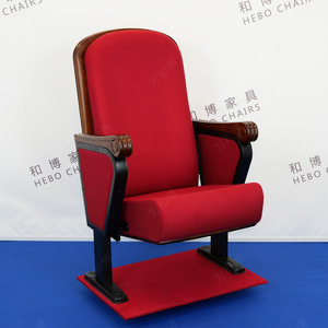 เก้าอี้หอประชุม Manwa Expo รุ่น HB655 สีแดงวอลนัท พร้อมที่วางแขน สำหรับใช้ในโรงภาพยนตร์ ห้องเรียน และการประชุม - Product Image 2