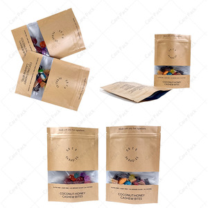 Sinh thái thân thiện phân hủy sinh học Kraft compostable cấp thực phẩm đứng lên túi doypack Mylar thực phẩm Kraft túi giấy - Product Image 1
