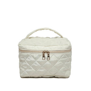 Bolsas de maquillaje de lujo para mujer a la moda, bolsas de maquillaje de uso diario de algodón con cremallera para mujer - Product Image 2