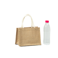 Sacs à provisions en toile de jute imprimée avec logo personnalisé, fourre-tout pour femmes, sacs en toile de jute avec poignées