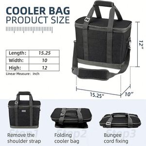 30 Cans Insulated Soft Cooler Bag Large Beach Cooler with Removable Shoulder Strap Portable Cooler Bag for Camping - Product Image 2