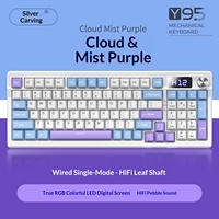 YINDIAO Y95 95+1 Key Wired Mechanical Keyboard Gasket Hot Swappable RGB 1600M Colors PBT Keycaps for Gaming Office