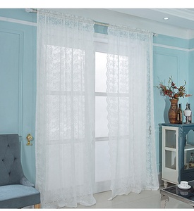 Avigers — rideaux transparents en dentelle à fleurs blanches, broderie florale de luxe, rideau Transparent, vente en gros, nouvelle collection - Product Image 1