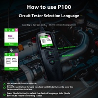 Topdiag P100 10M probador eléctrico herramienta probador de batería Kit para diagnóstico de coche AC DC Sonda de voltaje herramienta de diagnóstico de Circuito Superior