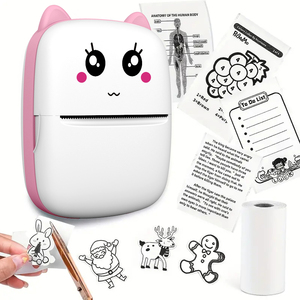 Zakformaat stickerprinter voor studentenondersteuning, print van website-tekst, draagbare thermische printer - Product Image 2
