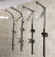 Colonne de douche droite en acier inoxydable, nouveau Design, argent-blanc, pommeau de douche