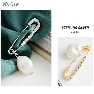 Wuqie Unico <span class=keywords><strong>Argento</strong></span> 925 Completa CZ Pin Carta Clip di <span class=keywords><strong>Orecchini</strong></span> con Perla Barocca <span class=keywords><strong>Orecchini</strong></span> Gioielli In <span class=keywords><strong>Argento</strong></span> - Product Image 3