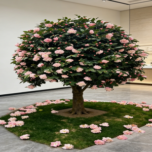 Árbol de Camelia Artificial de Alta Simulación, Flores de Seda Multicolores, Planta Artificial para Decoración de Sala de Estar, Cafetería, Tienda - Product Image 6