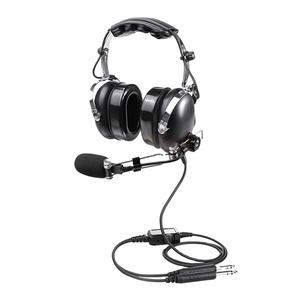 Cuffie per pilota di aviazione professionale con elettrete con elemento microfonico, gli aeromobili utilizzano cuffie con auricolari con cancellazione del rumore - Product Image 1