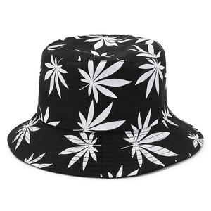 Cappello da Pescatore Reversibile Personalizzato con Stampa Foglia di Marijuana Verde, Moda Femminile per Strada e Hip Hop - Product Image 2