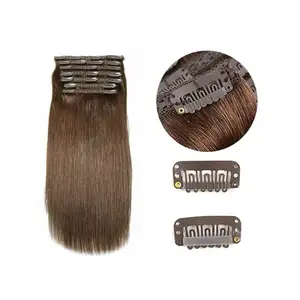 ISWEET Double Drawn Silik Straight Human Natural Hair Remy Clip In Hair Extensions 100% Human Hair With Best Price