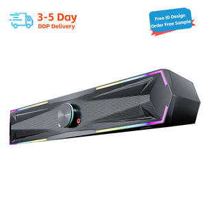 Barre de son portable 3D Surround Sound RGB sans fil Bluetooth avec caisson de basses pour PC, ordinateur, téléphone portable, jeux - Product Image 1