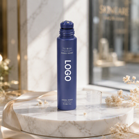 Tube cosmétique vide à presser avec applicateur à bille roulante de 25 mm, 5 billes, 30 ml, 50 ml, 60 ml, bleu marine mat, impression de logo personnalisée, couleurs variées