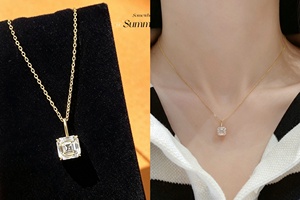 จี้เพชรแล็บโกรว์ 1 กะรัต D VVS ทองคำแท้ 18K คุณภาพระดับเฮียร์ลูม ยี่ห้อซินฟลาย รุ่นคัสตอม AU750 ของขวัญเครื่องประดับชั้นดี พร้อมใบรับรอง IGI+NGTC - Product Image 2