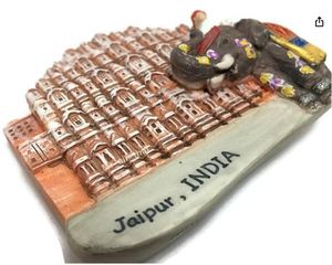 راتنج ثلاثي الأبعاد الهند جايبور ثلاجة مغناطيس بقعة سياحية تذكارية إكسسوارات منزلية راتنج الحرف اليدوية - Product Image 2