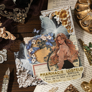 24 pièces/paquet autocollant bord Pack Inspiration Muse série Vintage Style <span class=keywords><strong>cent</strong></span> manuel vallée beauté cadre Photo bricolage - Product Image 4