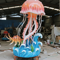 Meilleure vente réaliste en résine animatronique en forme de méduse intérieur Aquarium maison thème océan aquarium décor aventure parc école