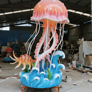 Meilleure vente réaliste en résine animatronique en forme de méduse intérieur Aquarium maison thème océan aquarium décor aventure parc école - Product Image 5