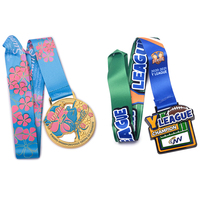 Fabricant Personnalisé Haute Qualité Football Haltérophilie Trail Running Médaille Marathon Karaté Métal Blanc Or Sport Karting Médaille