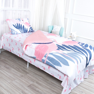 Ensemble de literie pour tout-petits Flamant rose imprimé numérique 3D Fille 100% coton Ensemble de couette de luxe pour bébé et enfant - Product Image 2