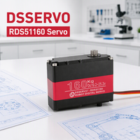 Vente en gros DSSERVO RDS51160 Servomoteur numérique double axe à couple élevé 185 kg, engrenages métalliques, pièces pour bras robotique robustes