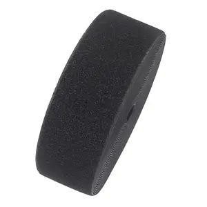 3.8 cm 30% Nylon & 70% Polyester Blended Hook and Loop Strap Grade C Webbing Tape 38mm Black White in Stock Customized Width