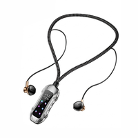 Casque sans fil Bluetooth tour de cou pour la vente en gros, avec longue autonomie, lecteur de carte TF, idéal pour l'entraînement et le karaoké