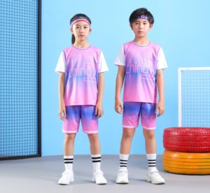 Sudadera de baloncesto con logotipo de nuevo diseño personalizado, conjuntos de uniformes ligeros y suaves para niños, talla grande de verano para escuela primaria - Product Image 3