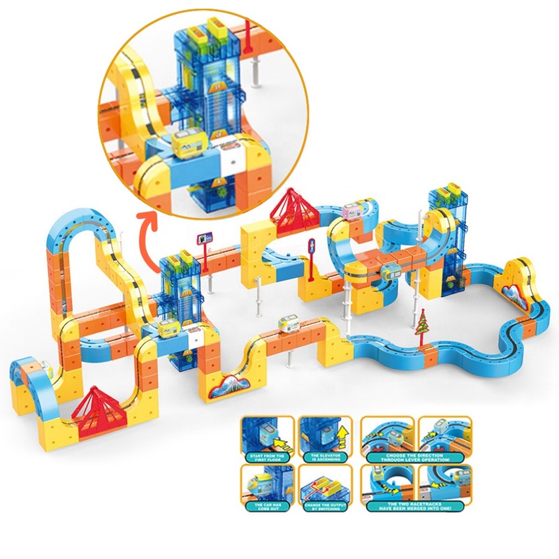MILI 222PCS Elevator Magnetic Track Train