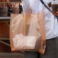 Sacs de courses et de rangement en plastique biodégradable et recyclable, personnalisables et colorés, avec marquage à chaud, sacs robustes pour t-shirts, chaussures et vêtements