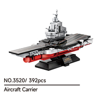 Wange 3520, porte-avions de type 003, modèle de blocs de construction MOC de la marine, jouet éducatif pour enfants et garçons, ensemble de blocs de construction à assembler