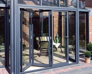 Puerta plegable de aluminio de diseño moderno a prueba de viento con aislamiento térmico para casa Patio Villa - Product Image 2