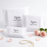Pochette de luxe en tissu de coton doux avec nœud en ruban, petite pochette à bijoux, pochette textile personnalisée avec logo, prix d'usine