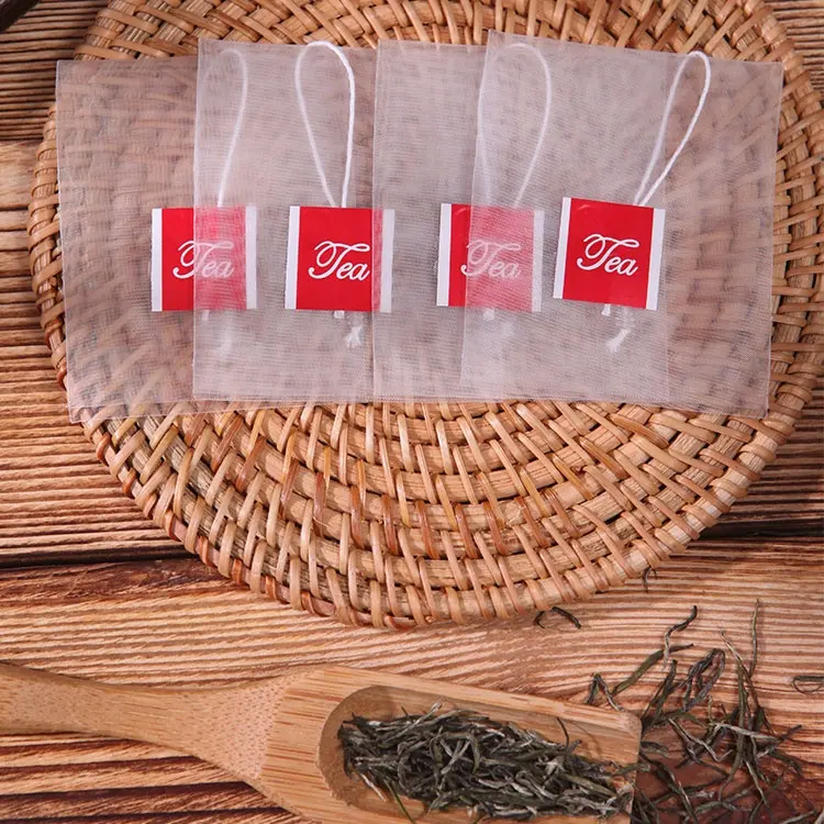 Sachets de thé en Nylon, multifonctions, pièces, sac de thé en maille de qualité alimentaire, sachets de thé vides, filtre avec ficelle et étiquette
