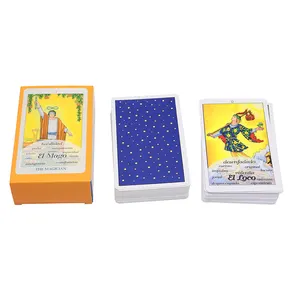 사용자 정의 디자인 마녀 지혜 카드 타로 공장 인쇄 종이 클래식 타로 카드 데크 여성 점 파티 게임 카드