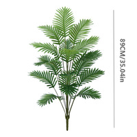 Plante artificielle de palmier Areca vert, feuilles en fer, en pot, pour décoration de salon, modèle 600012, mariage