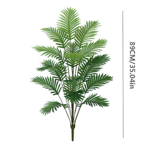 Plante artificielle de palmier Areca vert, feuilles en fer, en pot, pour décoration de salon, modèle 600012, mariage - Product Image 3