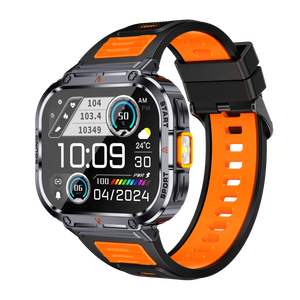 Montre connectée élégante pour hommes et femmes avec écran IPS, suivi du sommeil, réveil, bracelet en caoutchouc, charge magnétique HW011 - Product Image 3