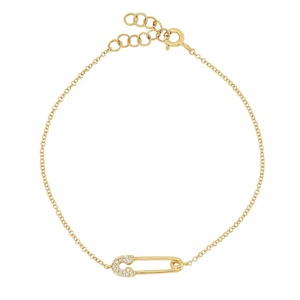 Gemnel Schmuck Messing Vergoldet Palm-Diamant-Pavé Büroklammer-Anhänger Böses-Auge-Armband für Damen - Product Image 6