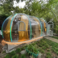 Dôme transparent moderne facile à installer pour une observation des étoiles, idéal pour le glamping et les séjours en famille