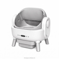 Toilette automatique intelligente pour chat, bac à litière autonettoyant sans pelle, avec parois épaisses