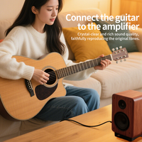 Câble audio tressé en nylon 3M 5M 6,35 mm pour guitare et haut-parleur, portable, mâle-mâle 6,5 mm, avec âme en cuivre étamé, câble audio stéréo