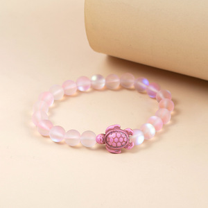 Bracelet d'amitié élastique en pierre naturelle <span class=keywords><strong>de</strong></span> 8 mm, bijoux <span class=keywords><strong>de</strong></span> plage bohème, bracelet à perles <span class=keywords><strong>de</strong></span> tortue <span class=keywords><strong>de</strong></span> <span class=keywords><strong>mer</strong></span> coloré - Product Image 3