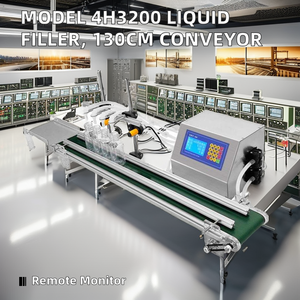 Quy mô nhỏ Máy tính để bàn tự động 4 vòi phun máy làm đầy chất lỏng cho dầu nước mỹ phẩm hóa chất nước giải khát sản xuất băng tải - Product Image 3